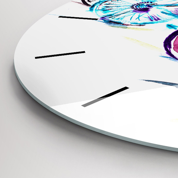 Kerek fali üvegóra Színes városi kerékpárok