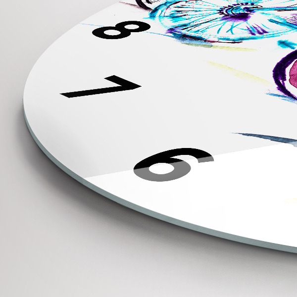 Kerek fali üvegóra Színes városi kerékpárok