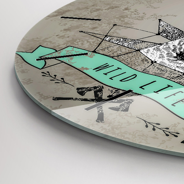 Kerek fali üvegóra Szarvasfej