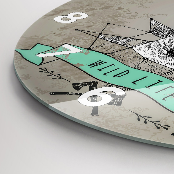 Kerek fali üvegóra Szarvasfej