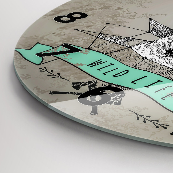 Kerek fali üvegóra Szarvasfej