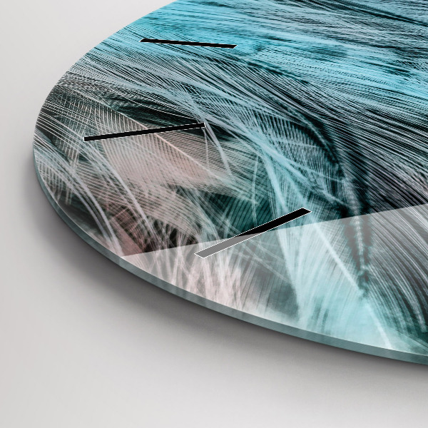 Kerek fali üvegóra Színes tollak