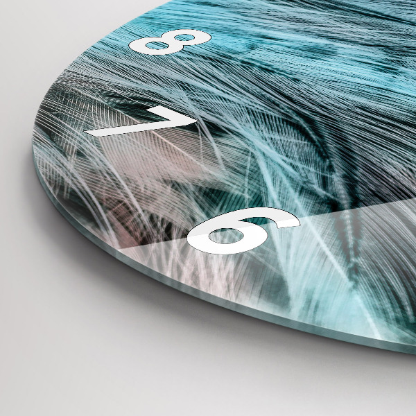 Kerek fali üvegóra Színes tollak