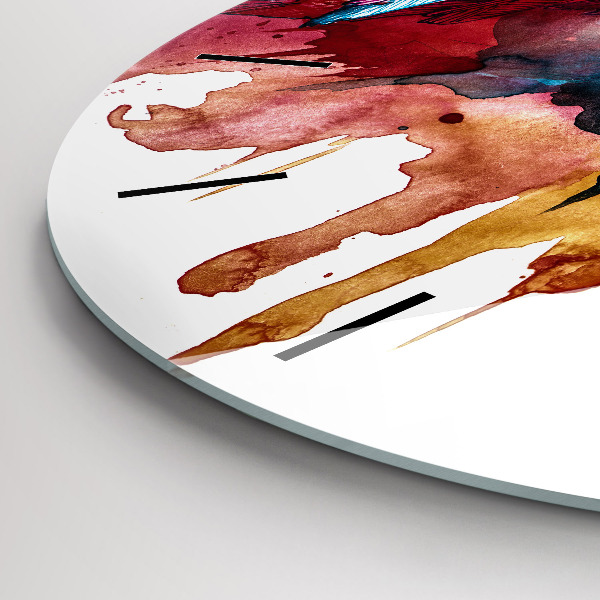 Kerek fali üvegóra Színes piros papagáj