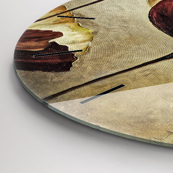 Kerek fali üvegóra Festett mák