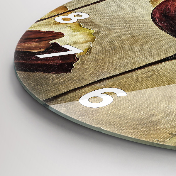 Kerek fali üvegóra Festett mák