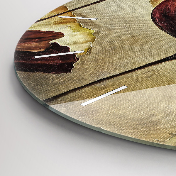 Kerek fali üvegóra Festett mák