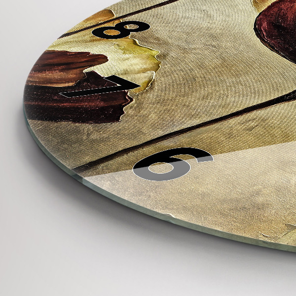 Kerek fali üvegóra Festett mák