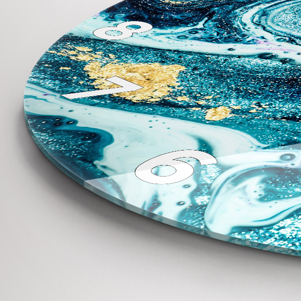 Kerek fali üvegóra Absztrakt márvány