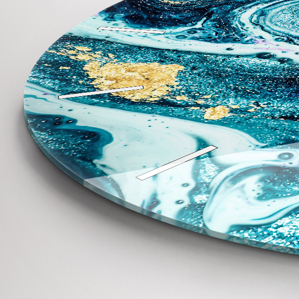 Kerek fali üvegóra Absztrakt márvány