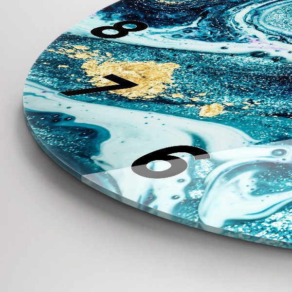 Kerek fali üvegóra Absztrakt márvány