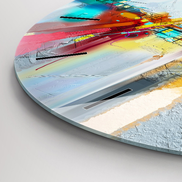 Kerek fali üvegóra Absztrakt híd