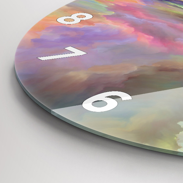 Kerek fali üvegóra Absztrakt táj