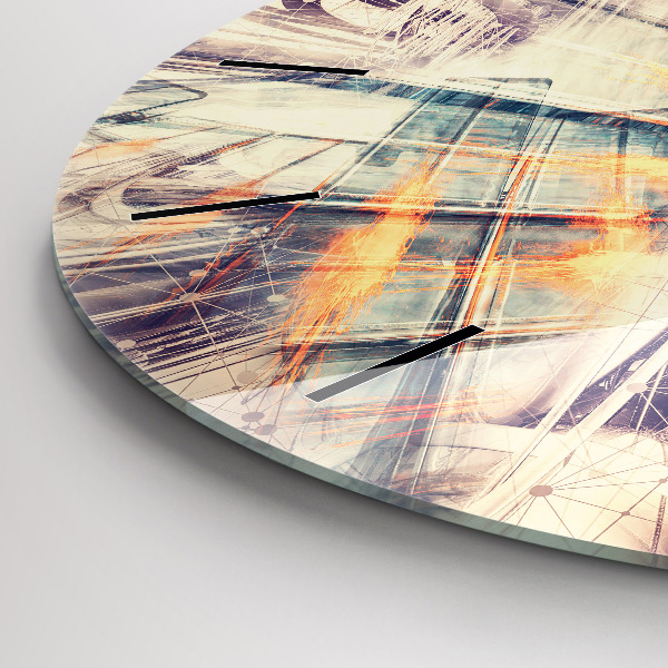 Kerek fali üvegóra Absztrakt mechanizmus