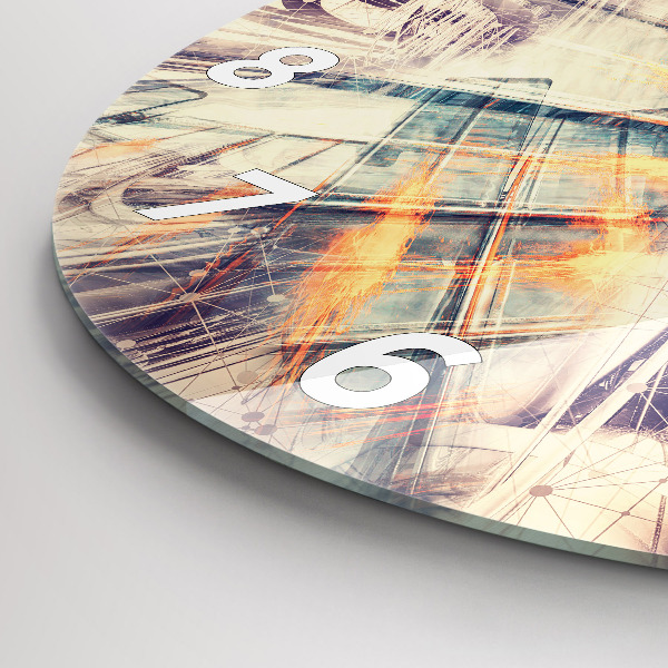 Kerek fali üvegóra Absztrakt mechanizmus