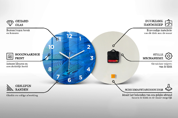 Kerek fali üvegóra Absztrakt mechanizmus
