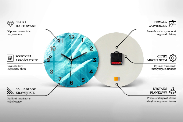 Kerek fali üvegóra Absztrakt mechanizmus