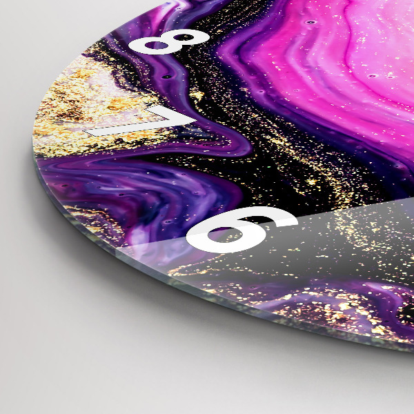 Kerek fali üvegóra Absztrakt márvány