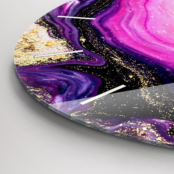 Kerek fali üvegóra Absztrakt márvány