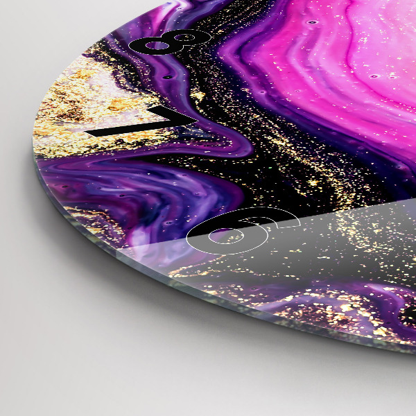 Kerek fali üvegóra Absztrakt márvány