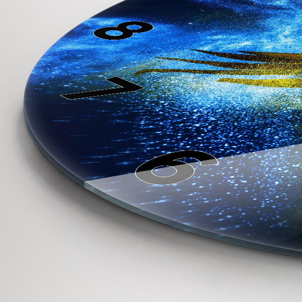 Kerek fali üvegóra Színes papagáj