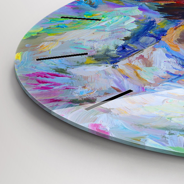 Kerek fali üvegóra Festett balerina