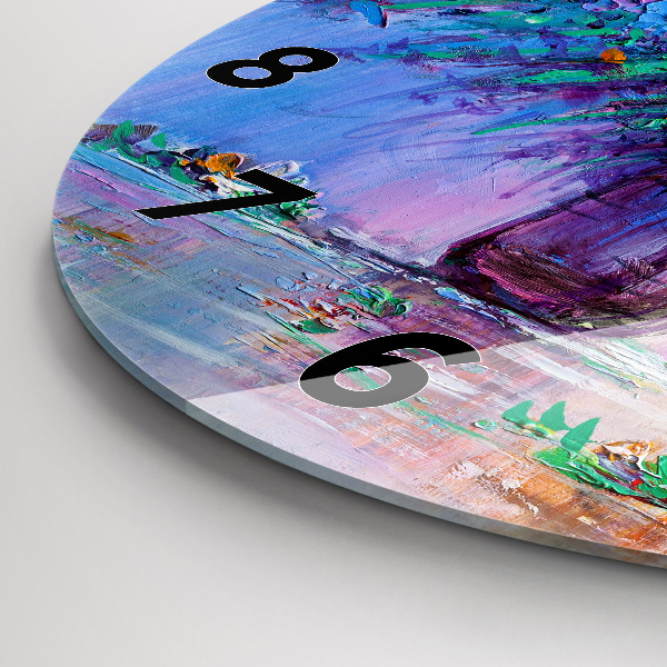 Kerek fali üvegóra Virágok egy vázában