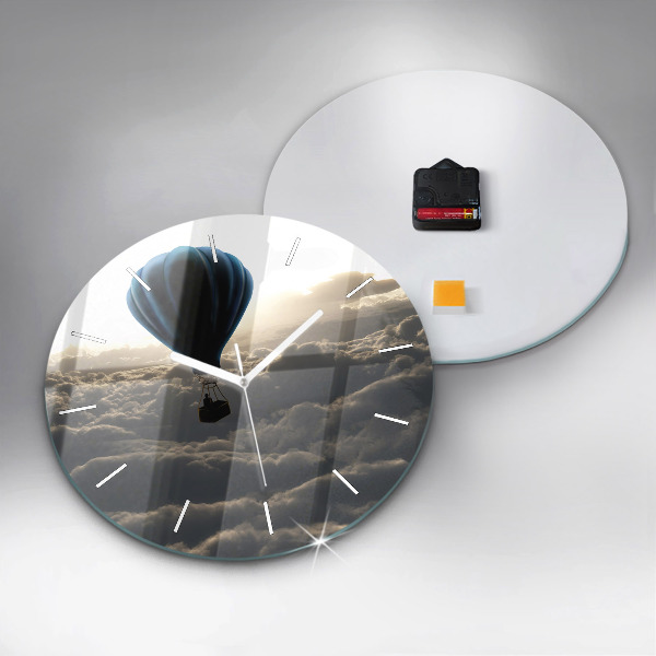 Kerek fali üvegóra Léggömb az égen