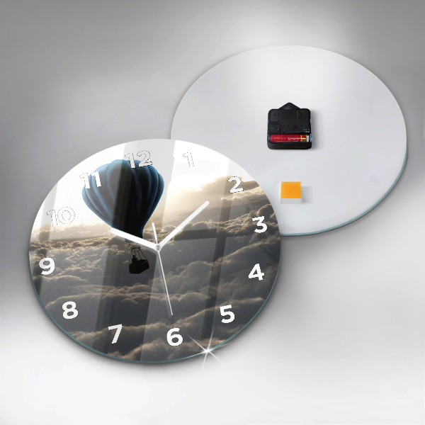 Kerek fali üvegóra Léggömb az égen