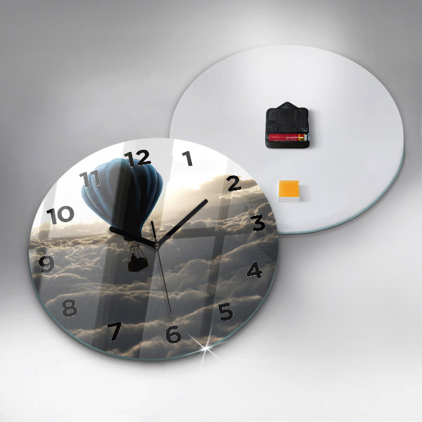 Kerek fali üvegóra Léggömb az égen