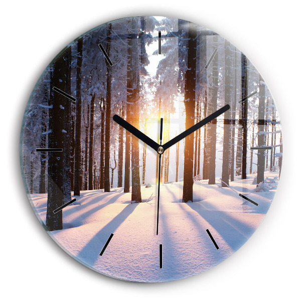 Kerek fali üvegóra Sunset Forest