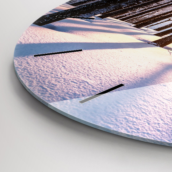 Kerek fali üvegóra Sunset Forest