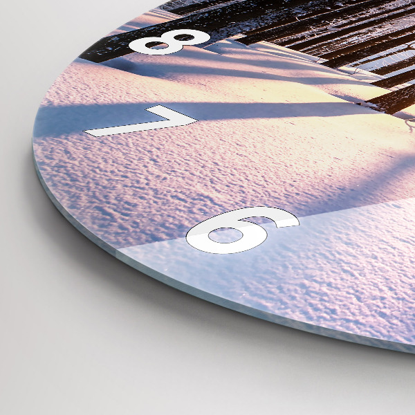 Kerek fali üvegóra Sunset Forest