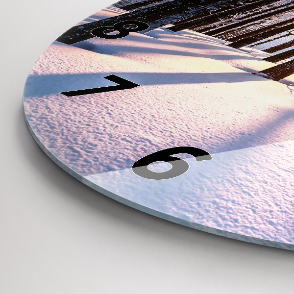 Kerek fali üvegóra Sunset Forest