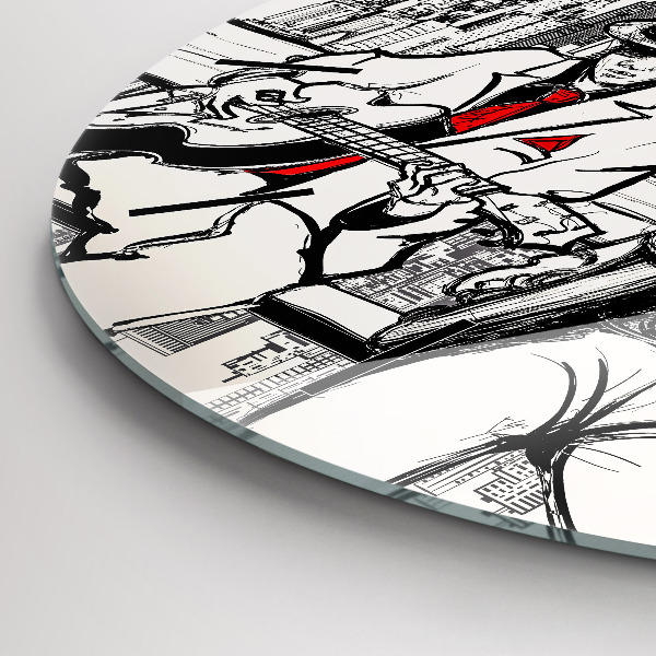 Kerek fali üvegóra Jazz New Yorkban