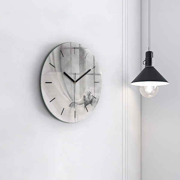 Kerek fali üvegóra Elefánt