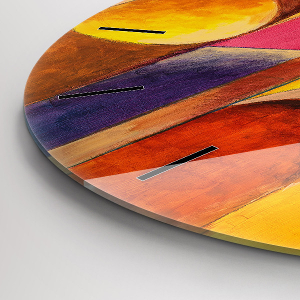 Kerek fali üvegóra Művészeti dekoráció absztrakció