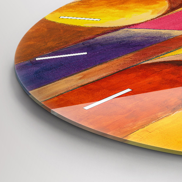 Kerek fali üvegóra Művészeti dekoráció absztrakció