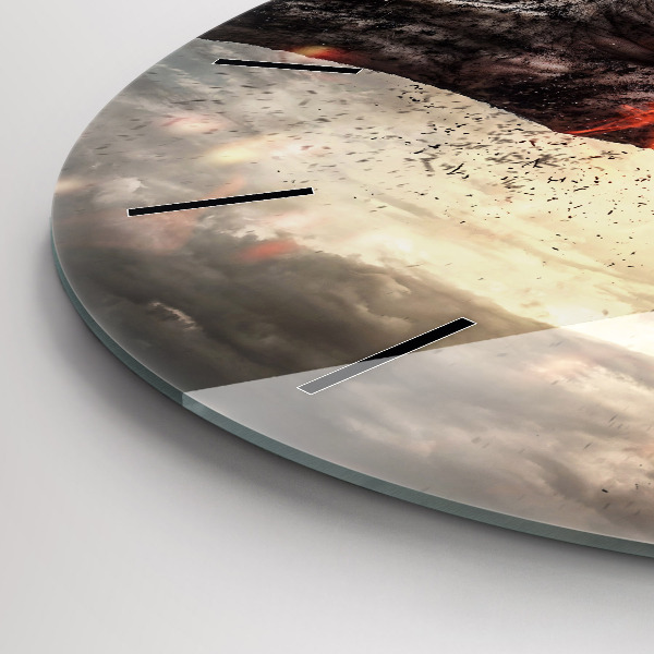 Kerek fali üvegóra Fists Strength Power