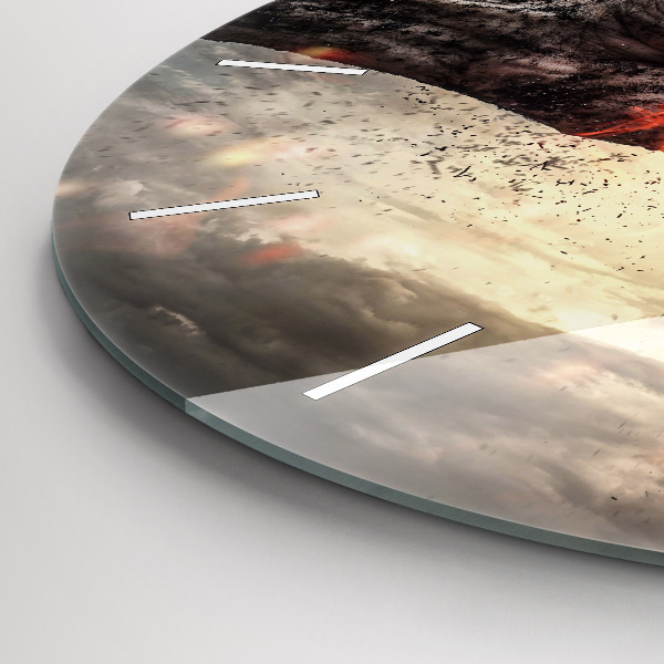 Kerek fali üvegóra Fists Strength Power