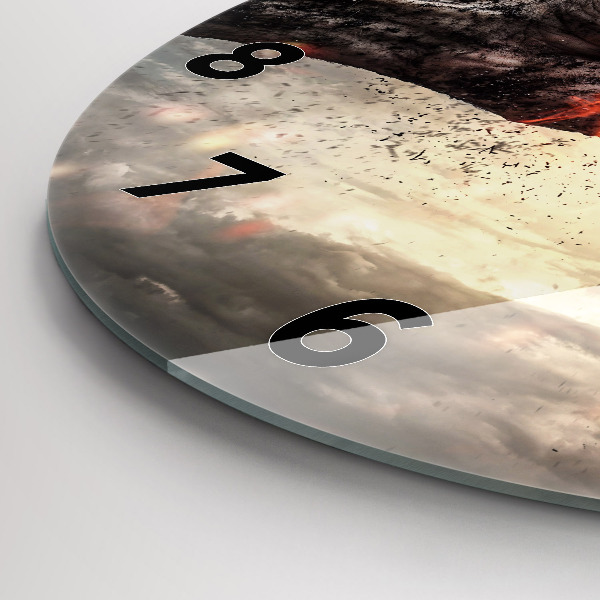 Kerek fali üvegóra Fists Strength Power