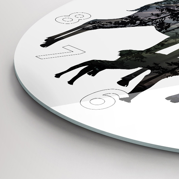 Kerek fali üvegóra Szarvas család