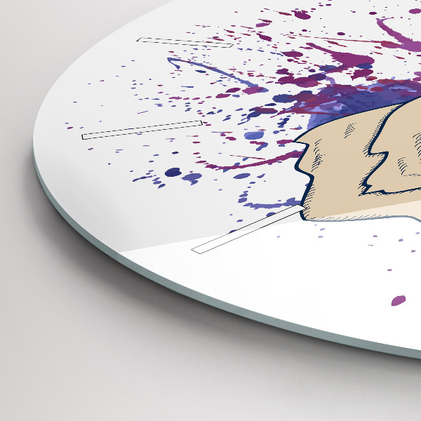 Kerek fali üvegóra Szarvas vektoros illusztráció