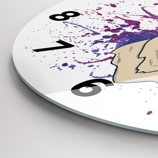 Kerek fali üvegóra Szarvas vektoros illusztráció