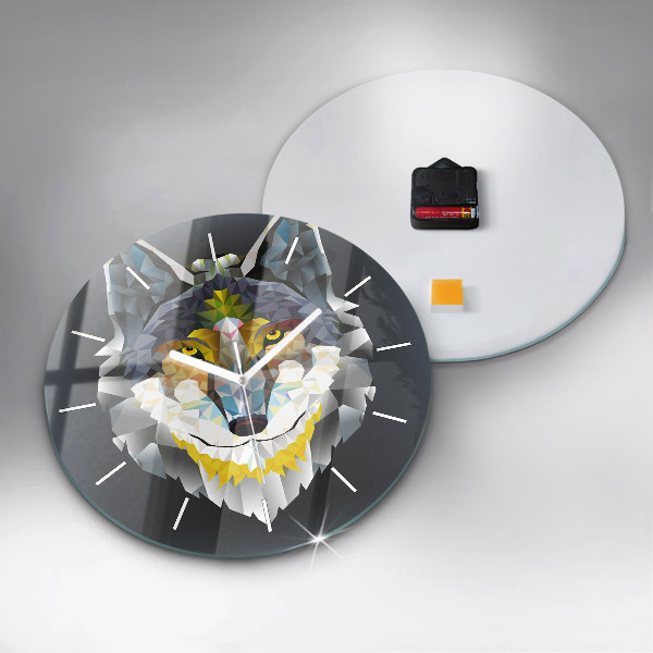 Kerek fali üvegóra Farkasfej