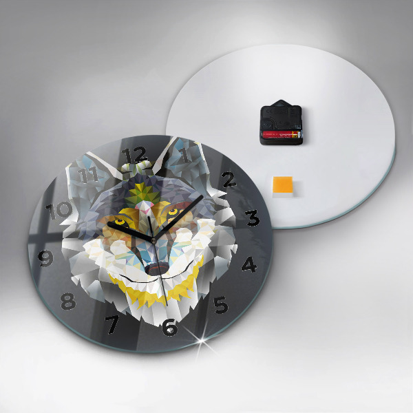 Kerek fali üvegóra Farkasfej