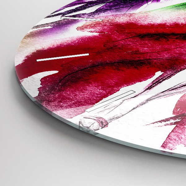 Kerek fali üvegóra Nők színes ruhákban