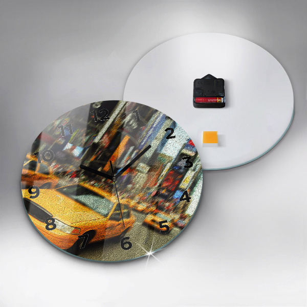 Kerek fali üvegóra New York-i taxik