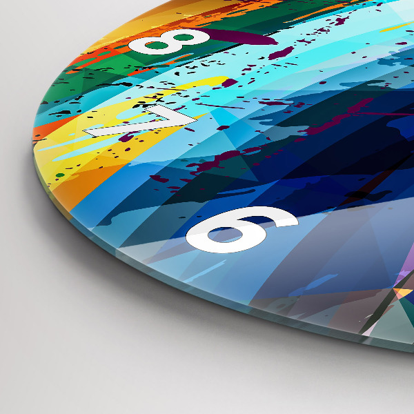 Kerek fali üvegóra Absztrakt háttér