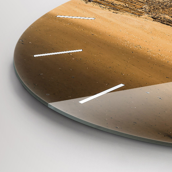 Kerek fali üvegóra Piramisok és naplemente